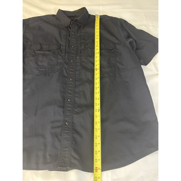 5.11 Tactical Taclite Pro Short Sleeve Button Up Black Shirt Men 2XL Workwear - Picture 12 of 12